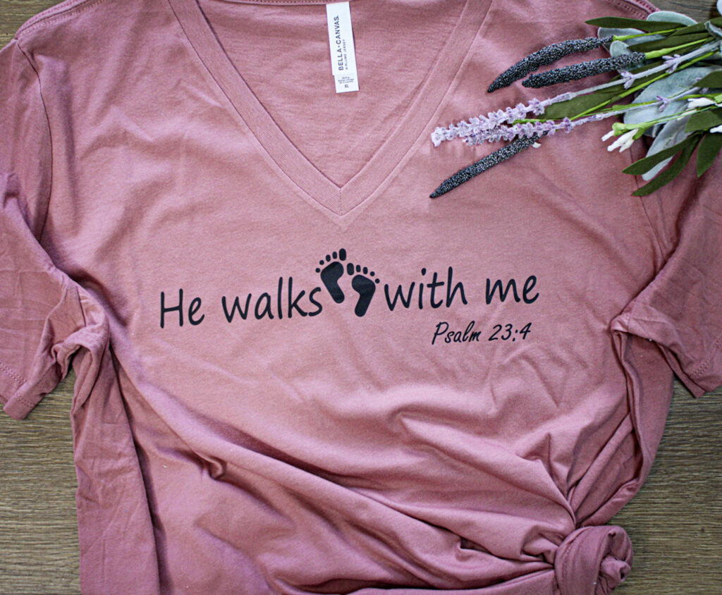 Ladies He Walks With Me Shirt